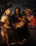 Andrea del Sarto Elisabeth and John the Baptist painting